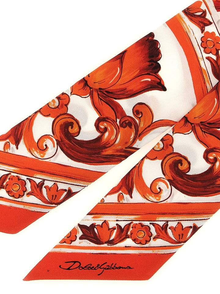 Dolce &amp; Gabbana Orange Silk Foulard