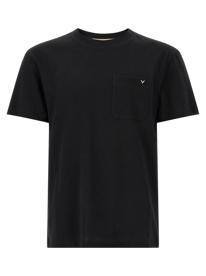 Valentino Garavani Black Cotton T-Shirt