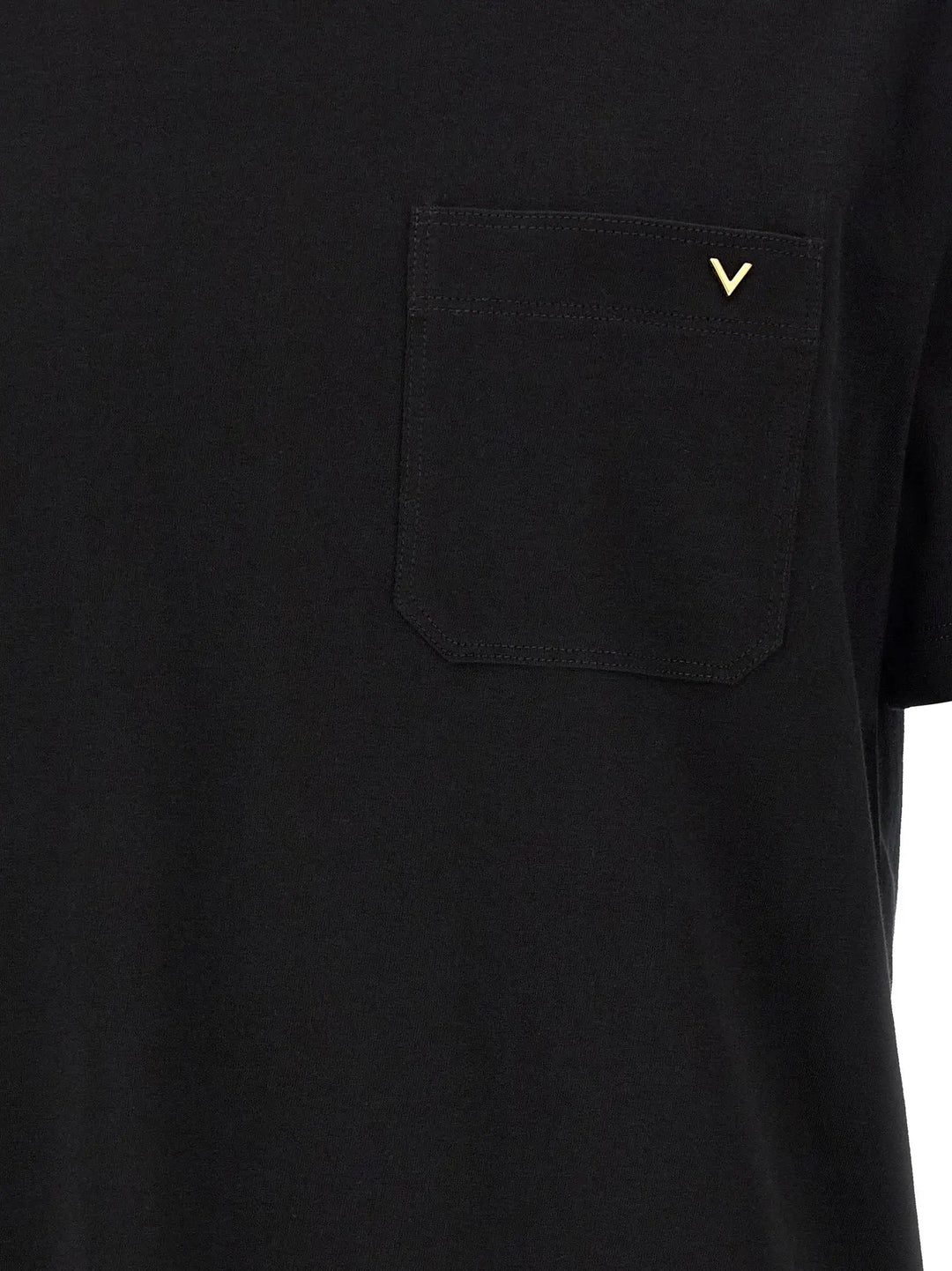 Valentino Garavani Black Cotton T-Shirt