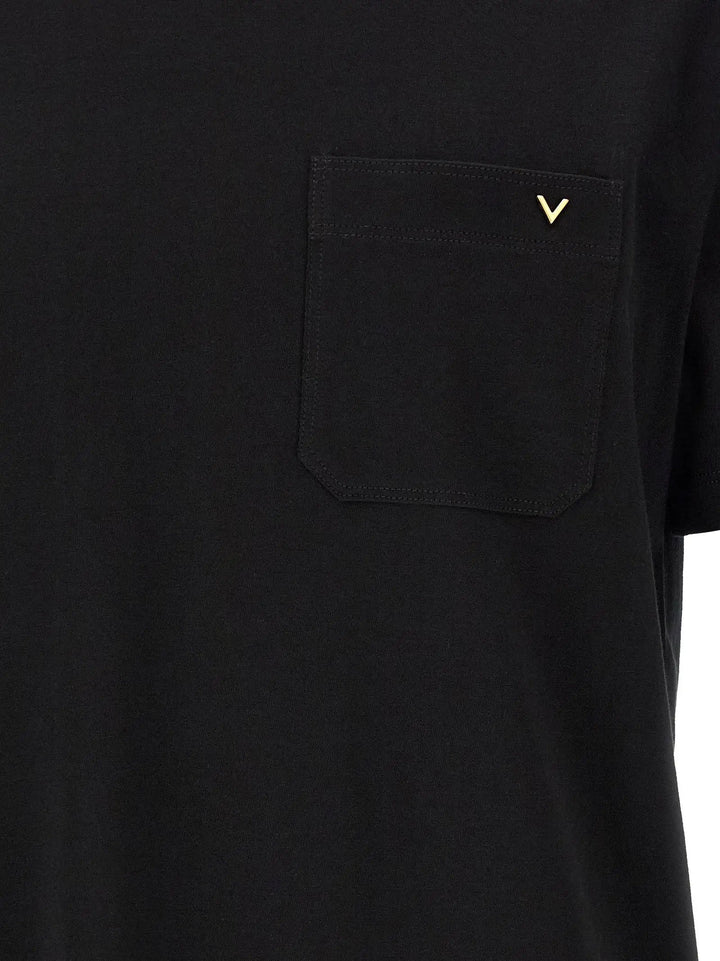 Valentino Garavani Black Cotton T-Shirt