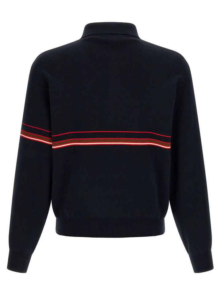 Versace Blue Cotton Polo Shirt