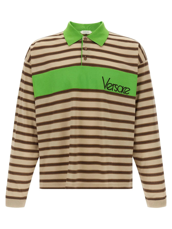 Versace Multicolor Cotton Polo Shirt