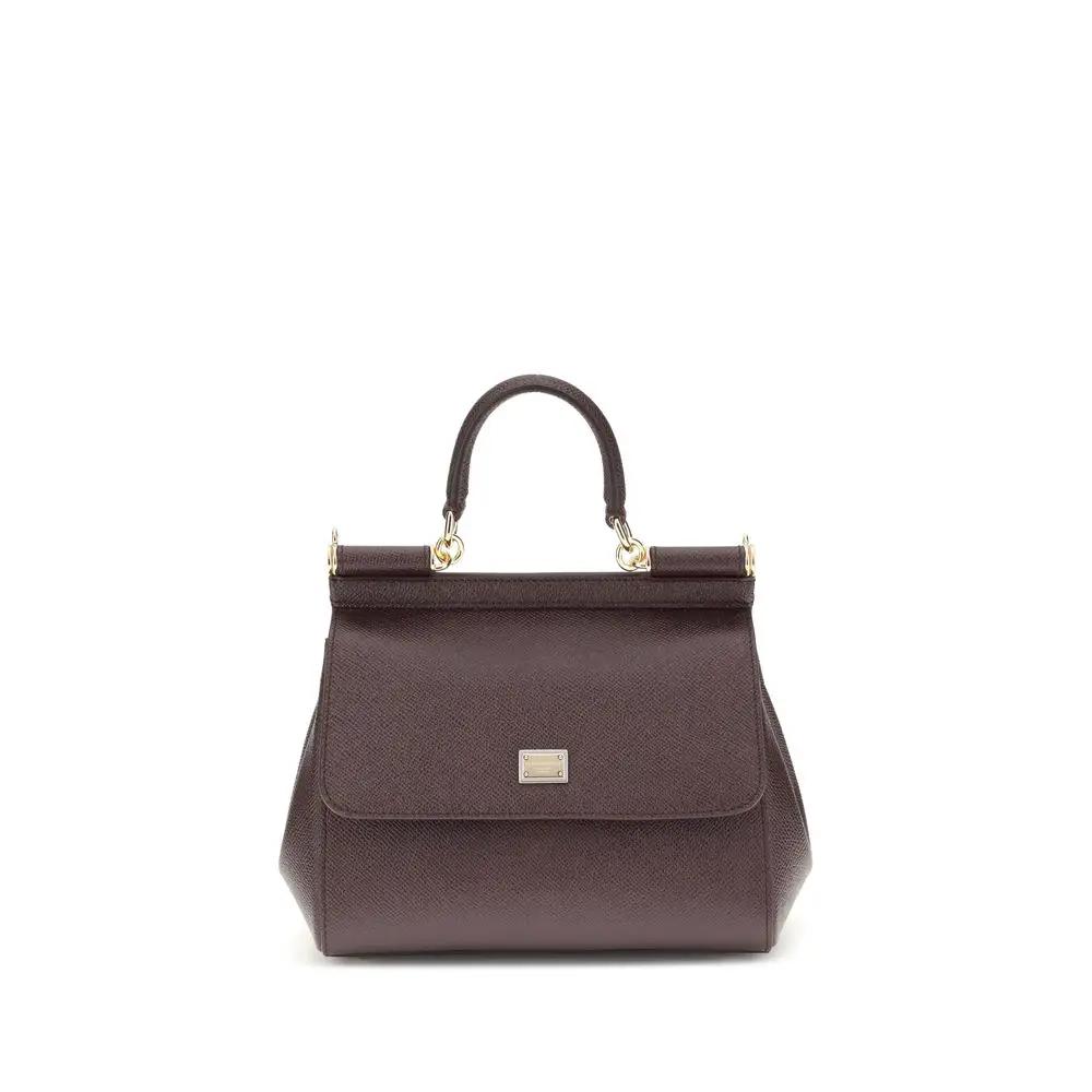 Dolce &amp; Gabbana Brown Calf Leather Bos Taurus Shoulder Bag