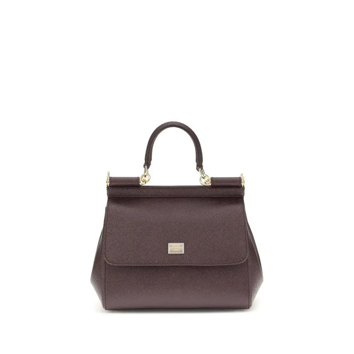 Dolce &amp; Gabbana Brown Calf Leather Bos Taurus Shoulder Bag
