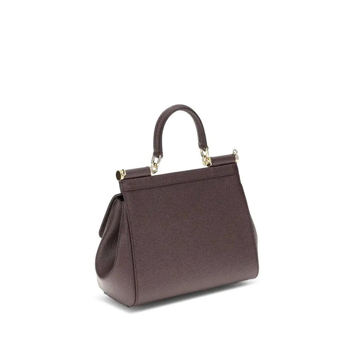 Dolce &amp; Gabbana Brown Calf Leather Bos Taurus Shoulder Bag