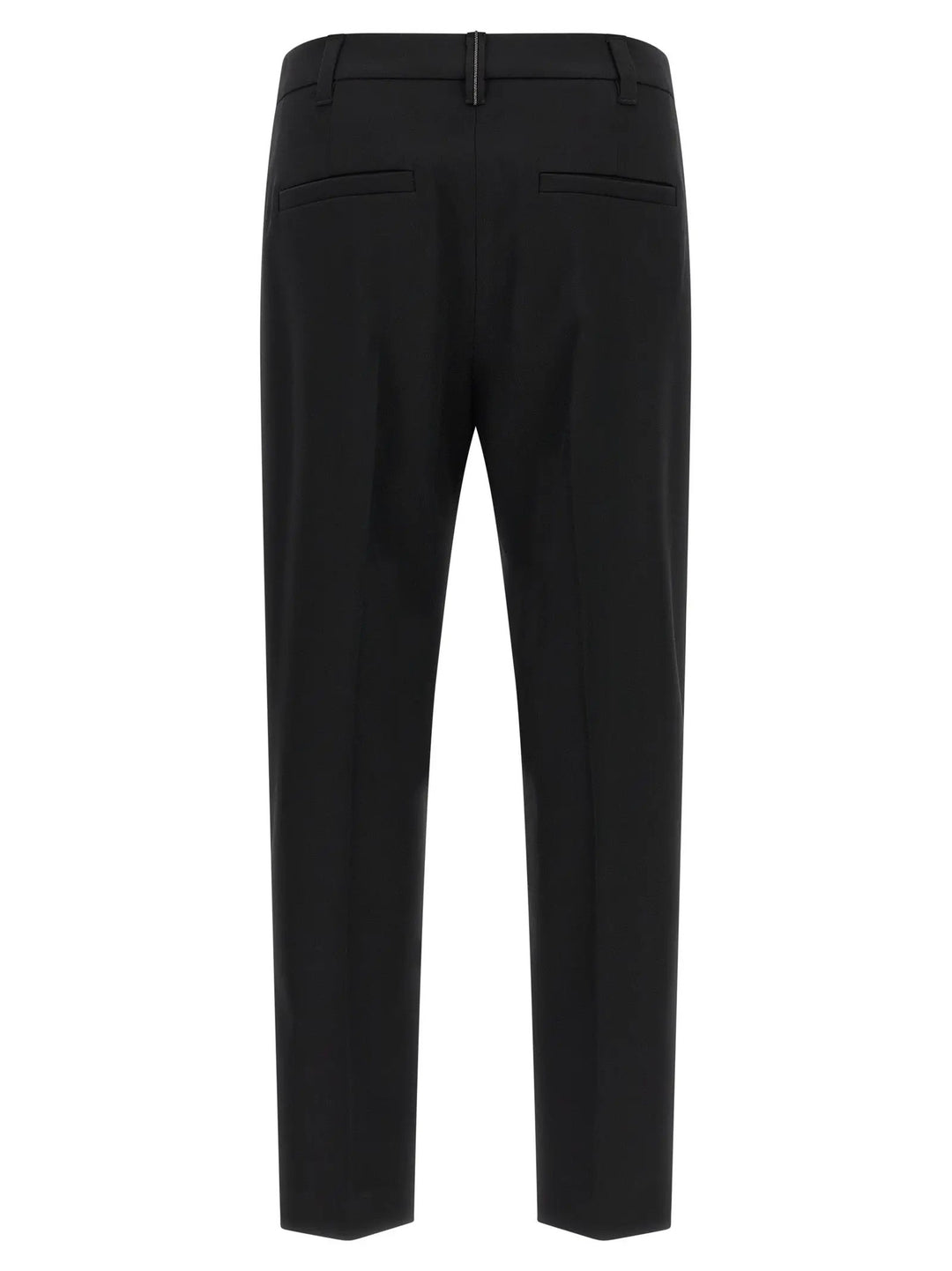 Brunello Cucinelli Black Virgin Wool Dress Pants
