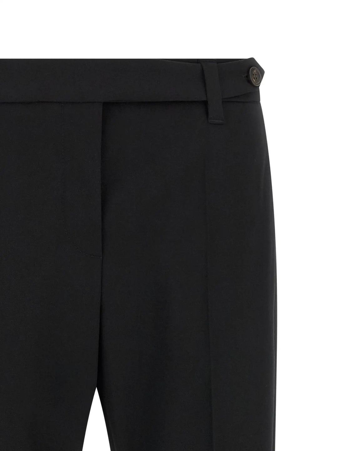 Brunello Cucinelli Black Virgin Wool Dress Pants