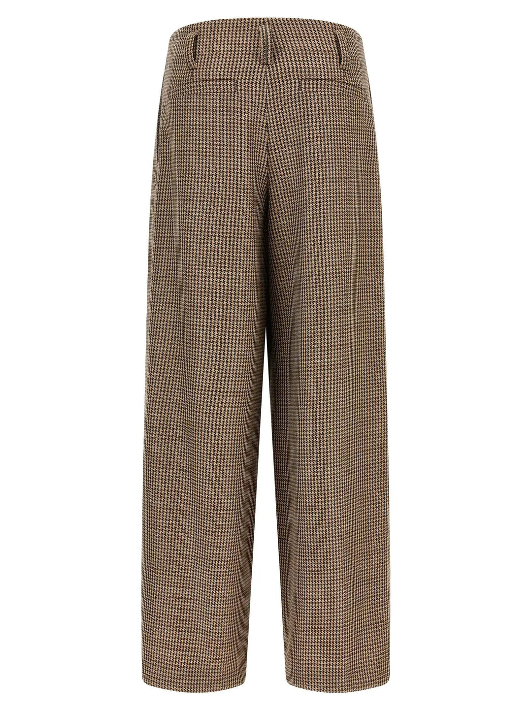 Brunello Cucinelli Brown Virgin Wool Flared Pants