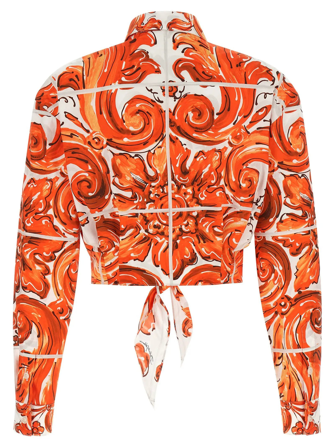 Dolce &amp; Gabbana Orange Cotton Blouse