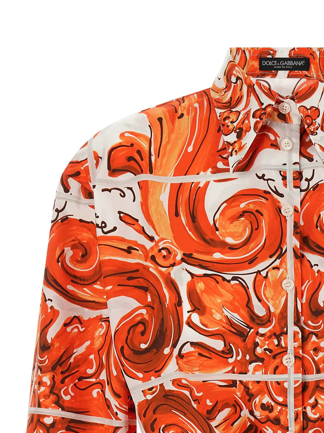 Dolce &amp; Gabbana Orange Cotton Blouse