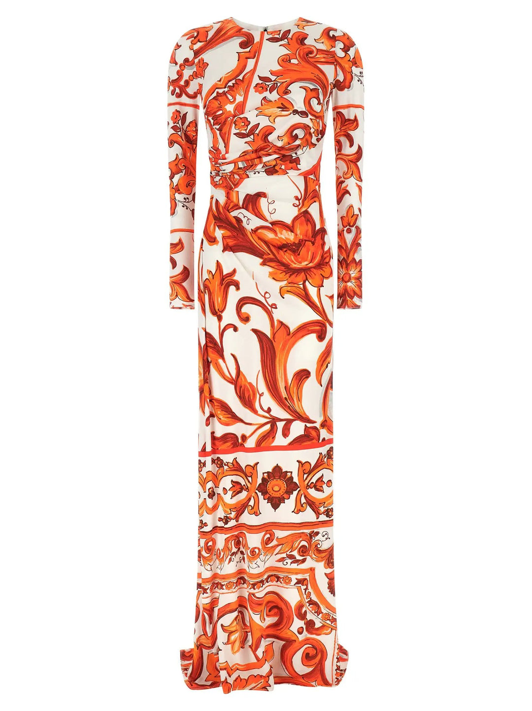 Dolce &amp; Gabbana Orange Viscose Long Dress