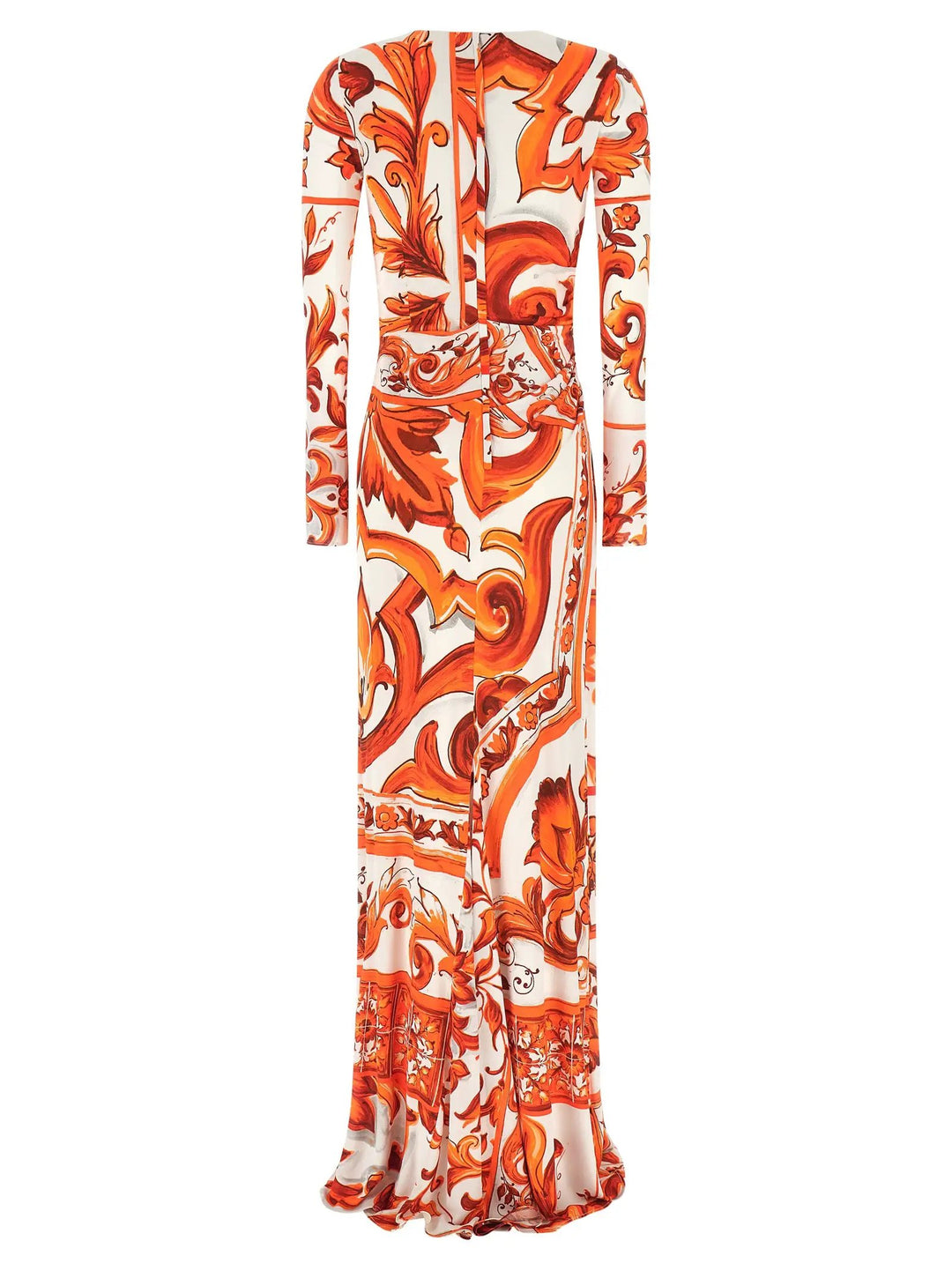 Dolce &amp; Gabbana Orange Viscose Long Dress