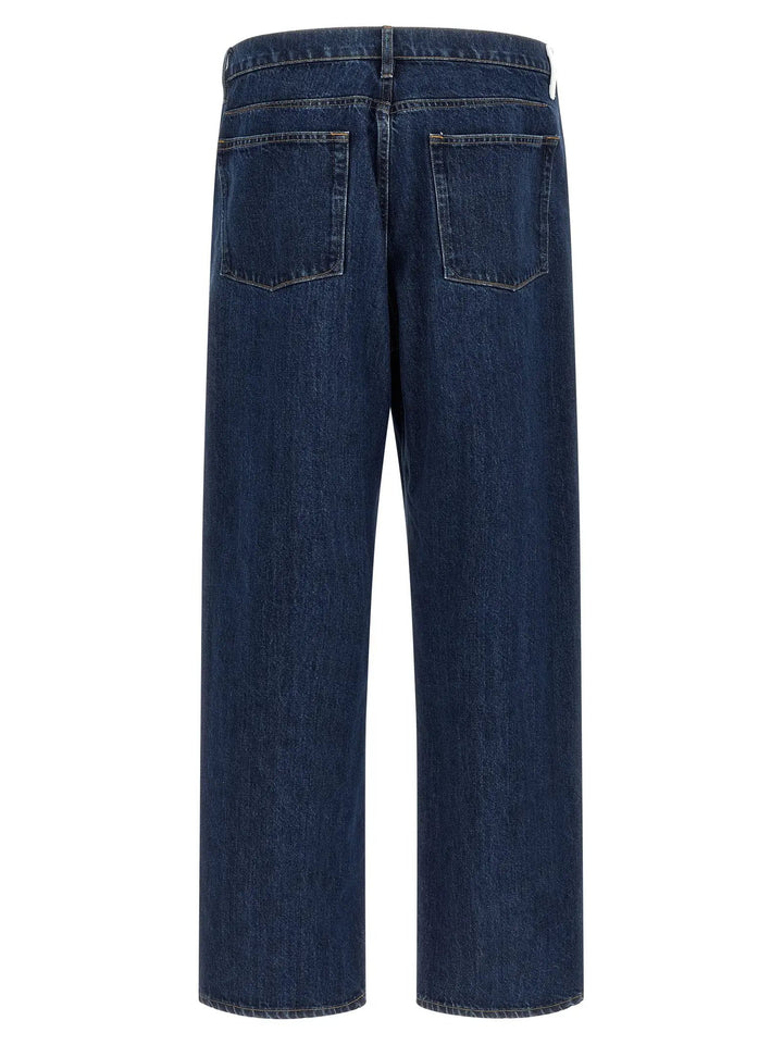 Jil Sander Blue Cotton Straight-Leg Jeans
