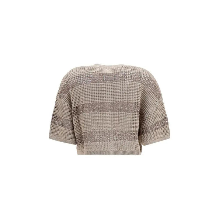 Brunello Cucinelli Beige Cotton Cardigan