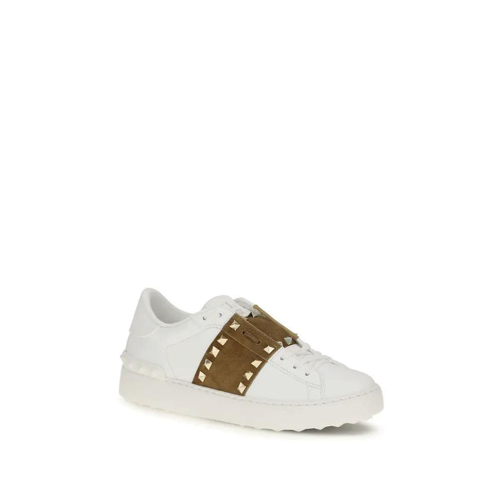 Valentino Garavani White Calf Leather Bos Taurus Sneakers