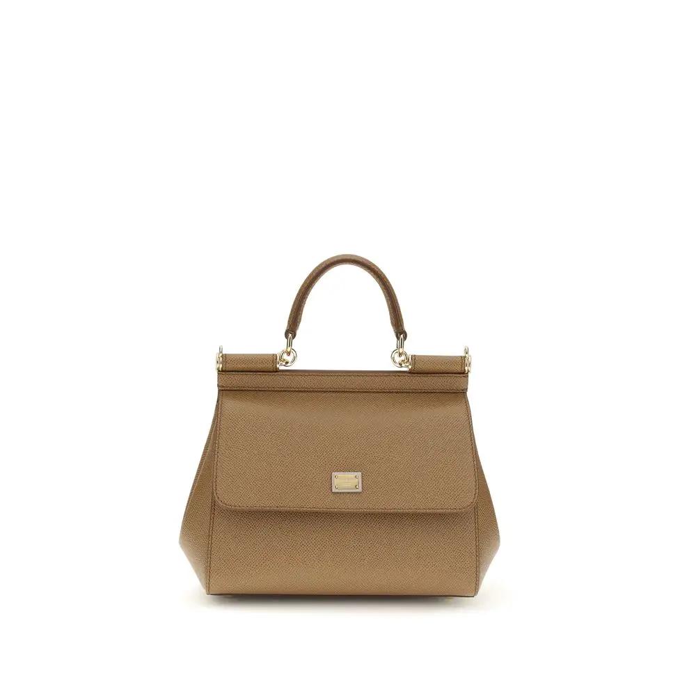 Dolce &amp; Gabbana Beige Calf Leather Bos Taurus Shoulder Bag