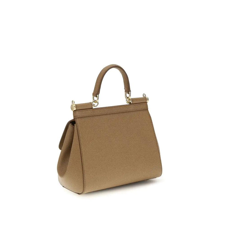 Dolce &amp; Gabbana Beige Calf Leather Bos Taurus Shoulder Bag
