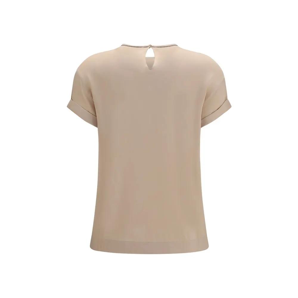 Brunello Cucinelli Sample Sale | Brunello Cucinelli Beige Elastane Blouse - | Designer outlet