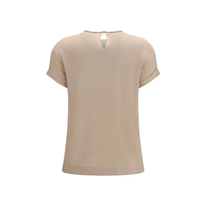 Brunello Cucinelli Beige Elastane Blouse