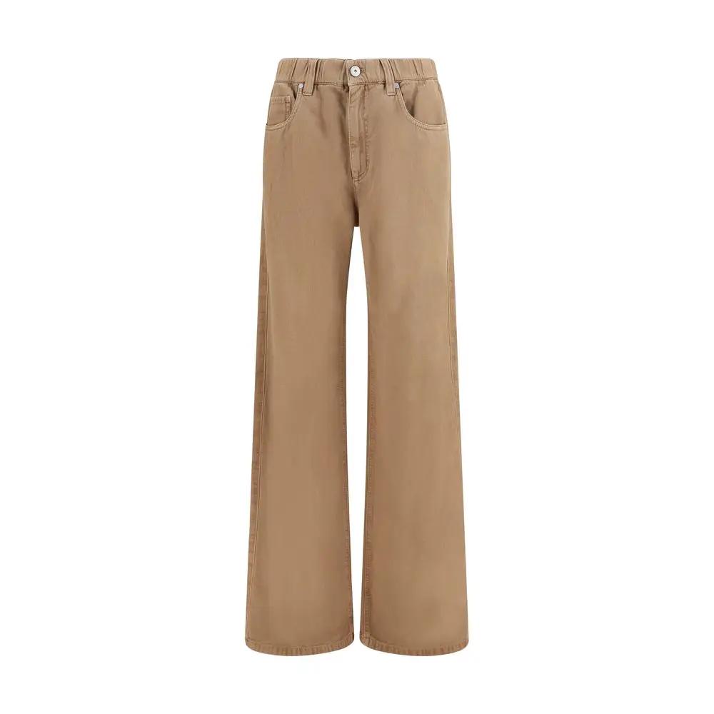 Brunello Cucinelli Beige Cotton Jeans Denim