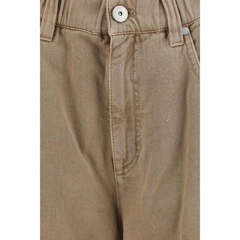 Brunello Cucinelli Beige Cotton Jeans Denim