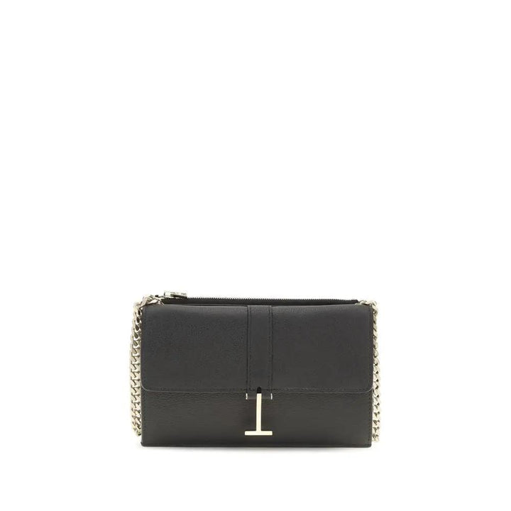 Tom Ford Black Calf Leather Bos Taurus Shoulder Bag