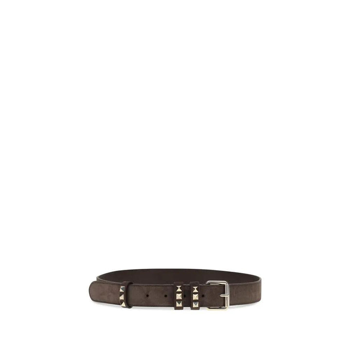 Valentino Garavani Brown Suede Leather Regular Belt
