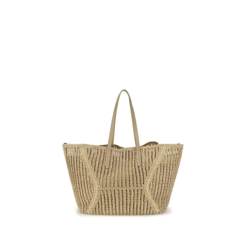 Brunello Cucinelli Beige Raffia Handbag