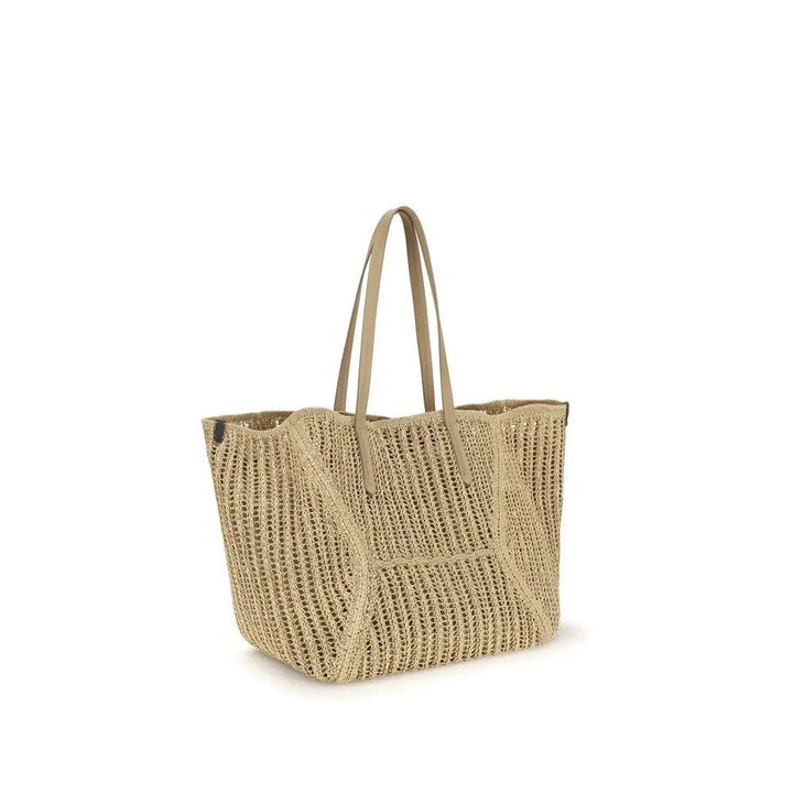 Brunello Cucinelli Beige Raffia Handbag