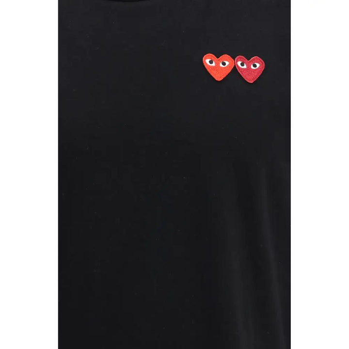 Comme Des Garçons Play Black Cotton T-Shirt
