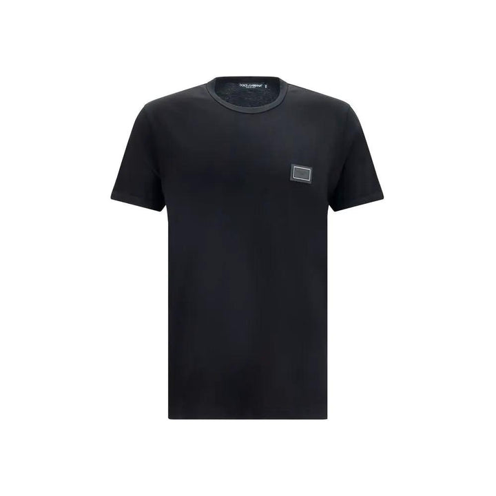 Dolce &amp; Gabbana Black Cotton T-Shirt