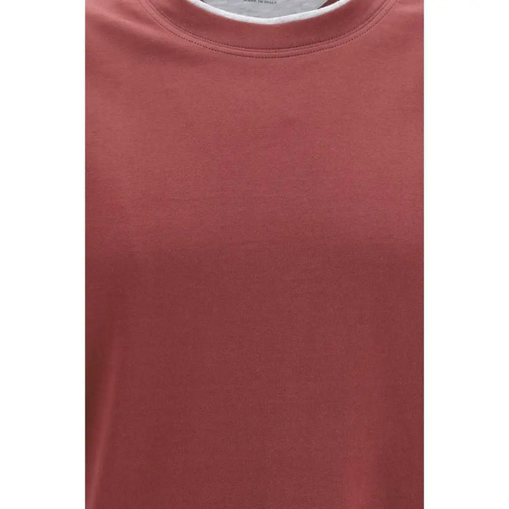 Brunello Cucinelli Bordeaux Cotton T-Shirt