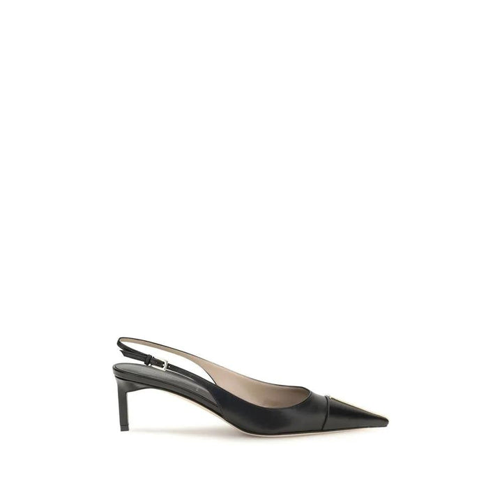Tom Ford Black Calf Leather Bos Taurus Mid Heel Pumps
