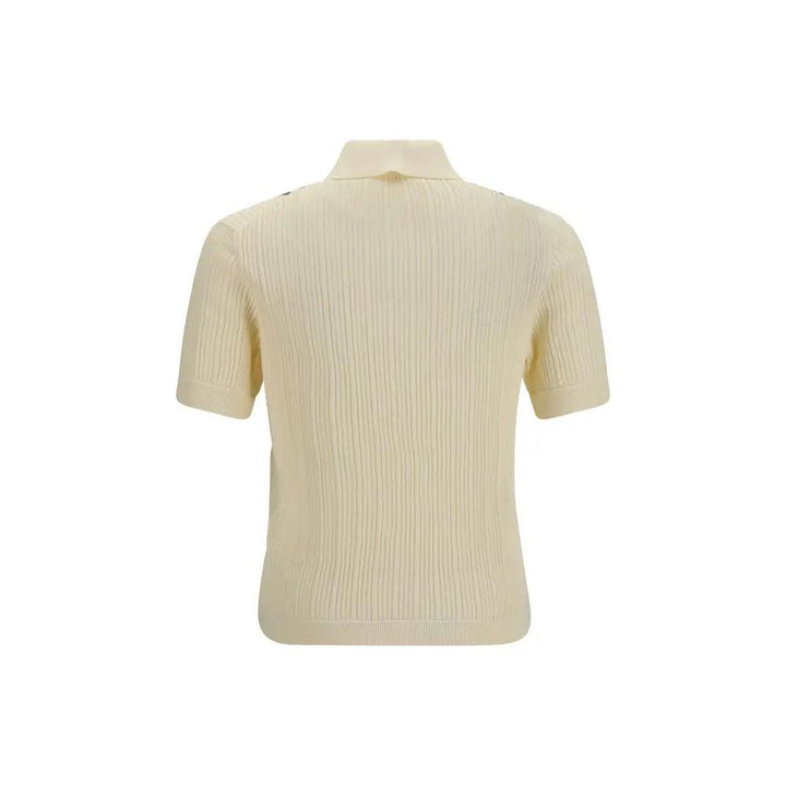 Versace Beige Cotton Polo Shirt