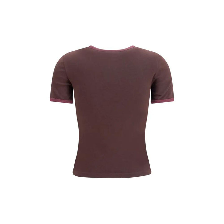Courrèges Brown Cotton T-Shirt