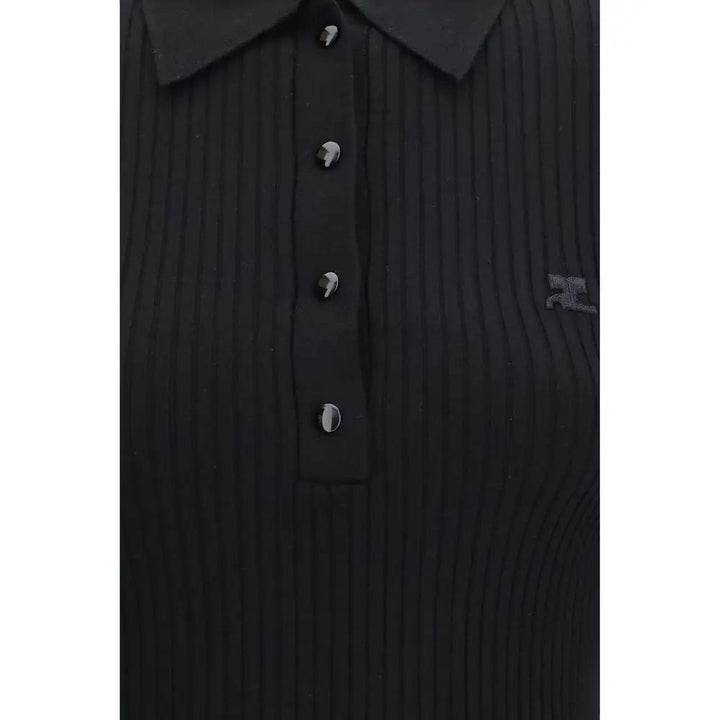 Courrèges Black Viscose Dress Shirt