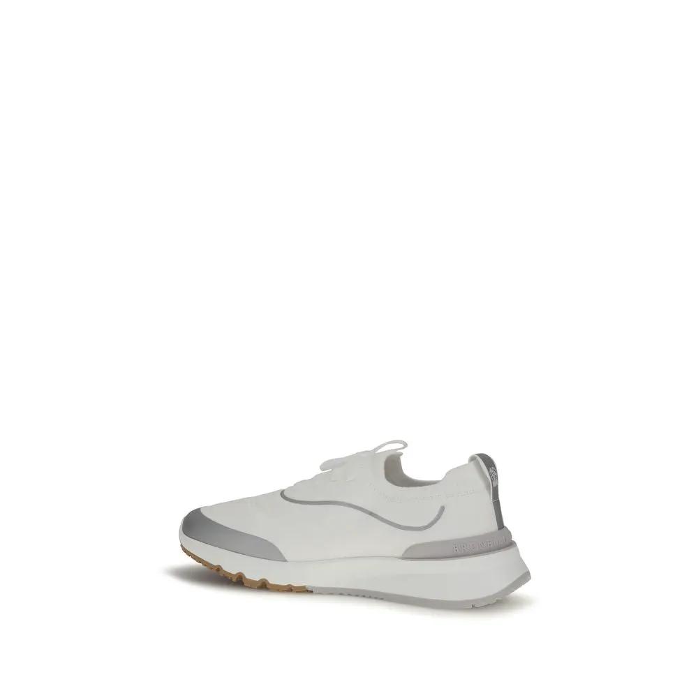 Brunello Cucinelli White Cotton Athletic Sneakers