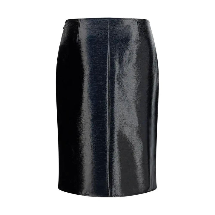 Courrèges Bordeaux Cotton Midi Skirt