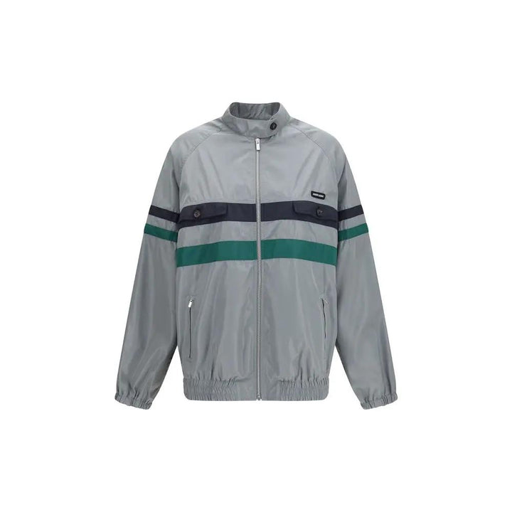 Miu Miu Gray Polyester Shell Jacket