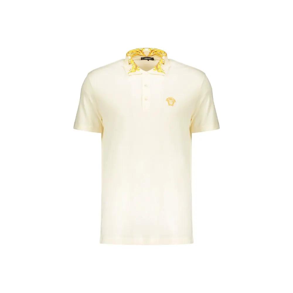 Versace Bicolor Cotton Polo Shirt