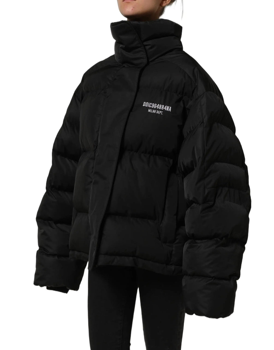Dolce &amp; Gabbana Black DGVIB3 Embroidered Padded Puffer Jacket