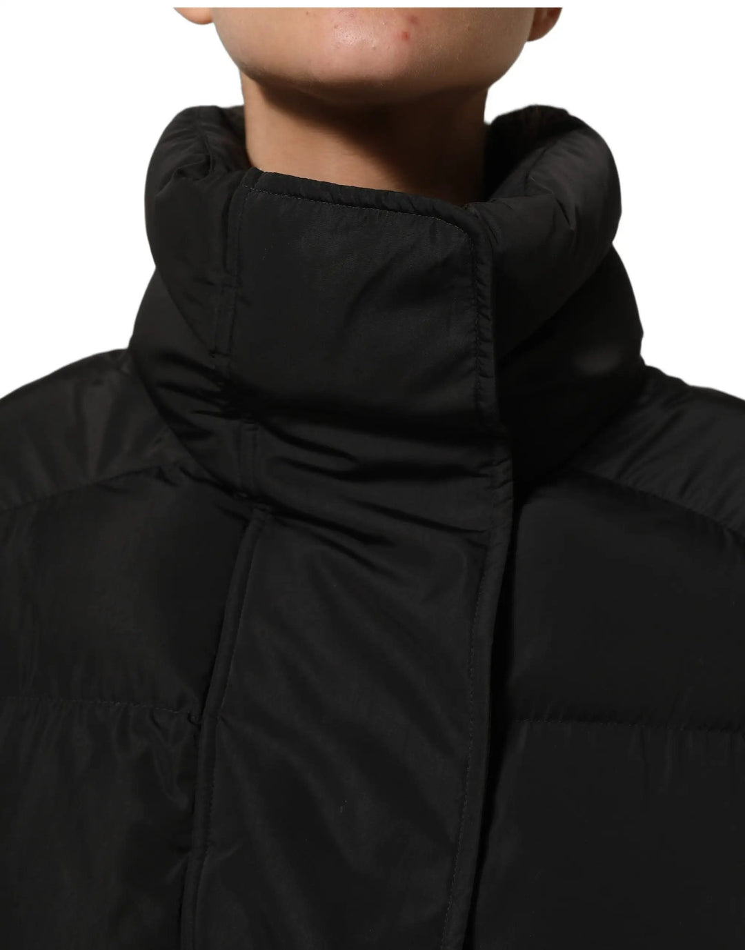 Dolce &amp; Gabbana Black Polyester Sleeveless Padded Men Puffer Jacket