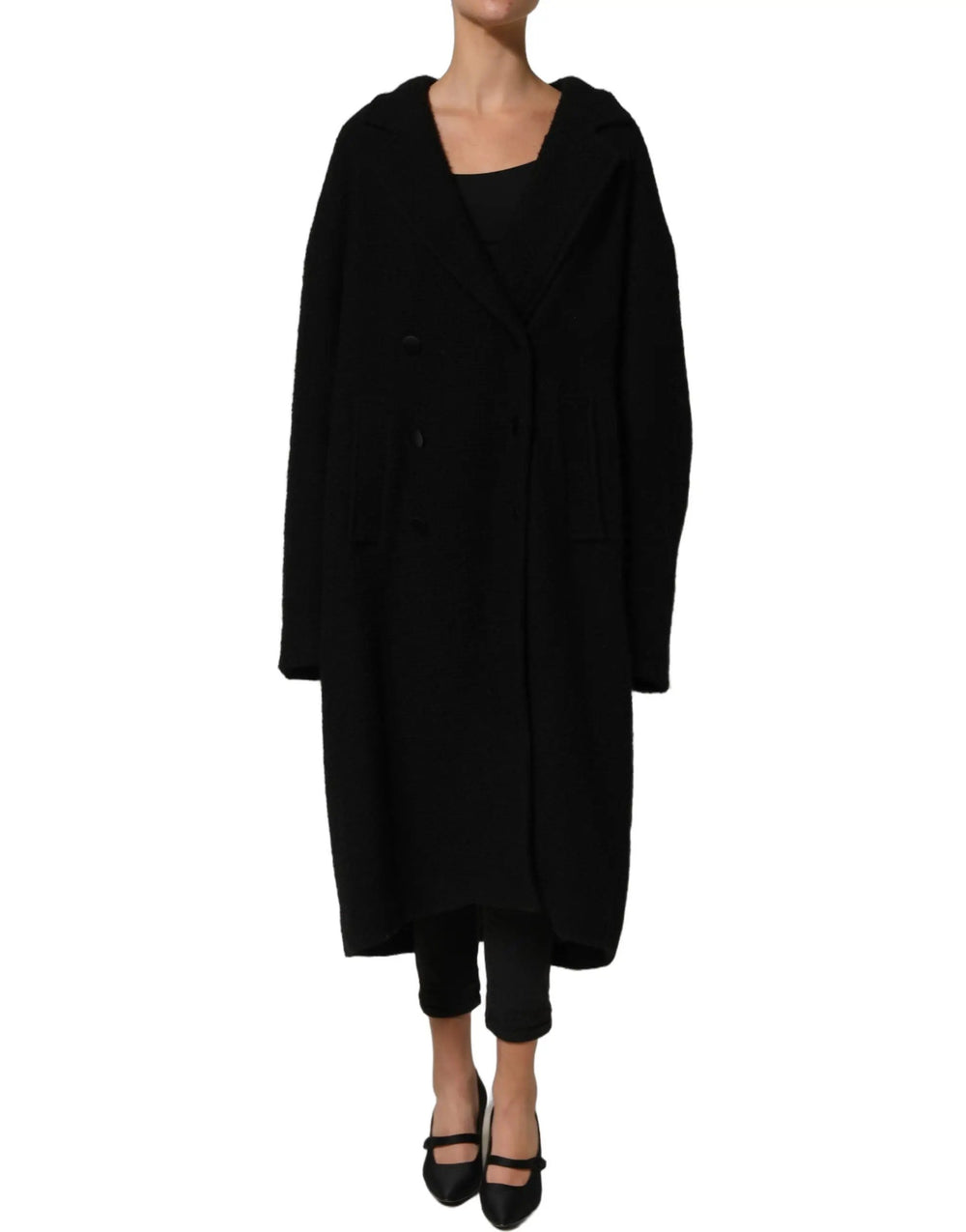 Dolce & Gabbana Sample Sale | Dolce & Gabbana Black Double Breasted Men Trench Coat Jacket - | Designer outlet