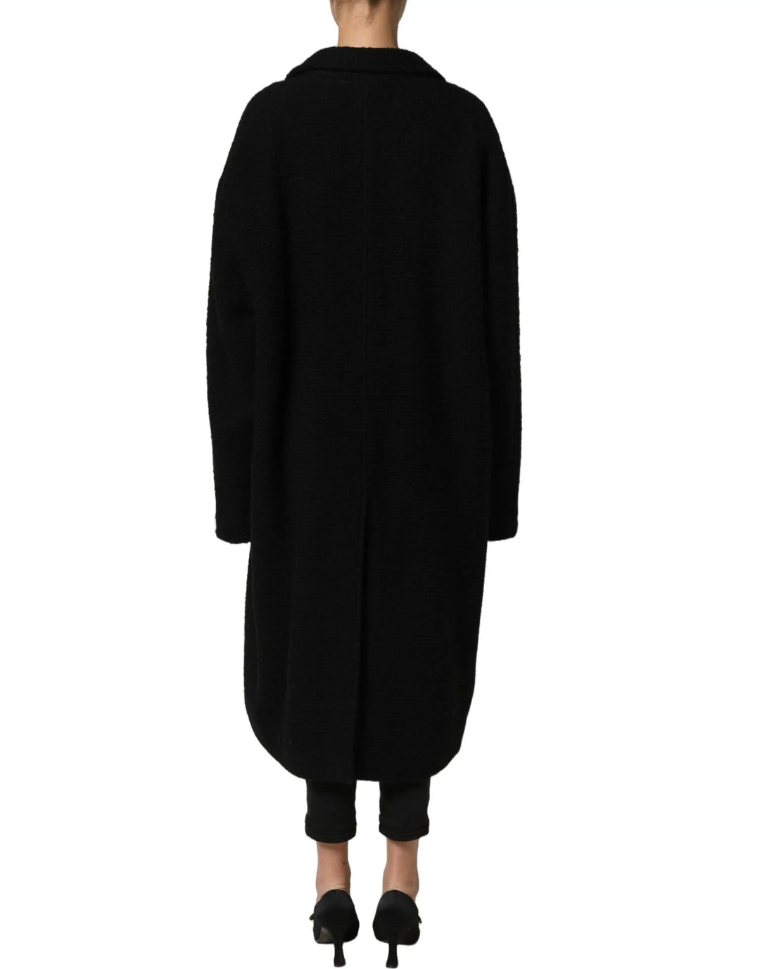 Dolce &amp; Gabbana Black Double Breasted Men Trench Coat Jacket