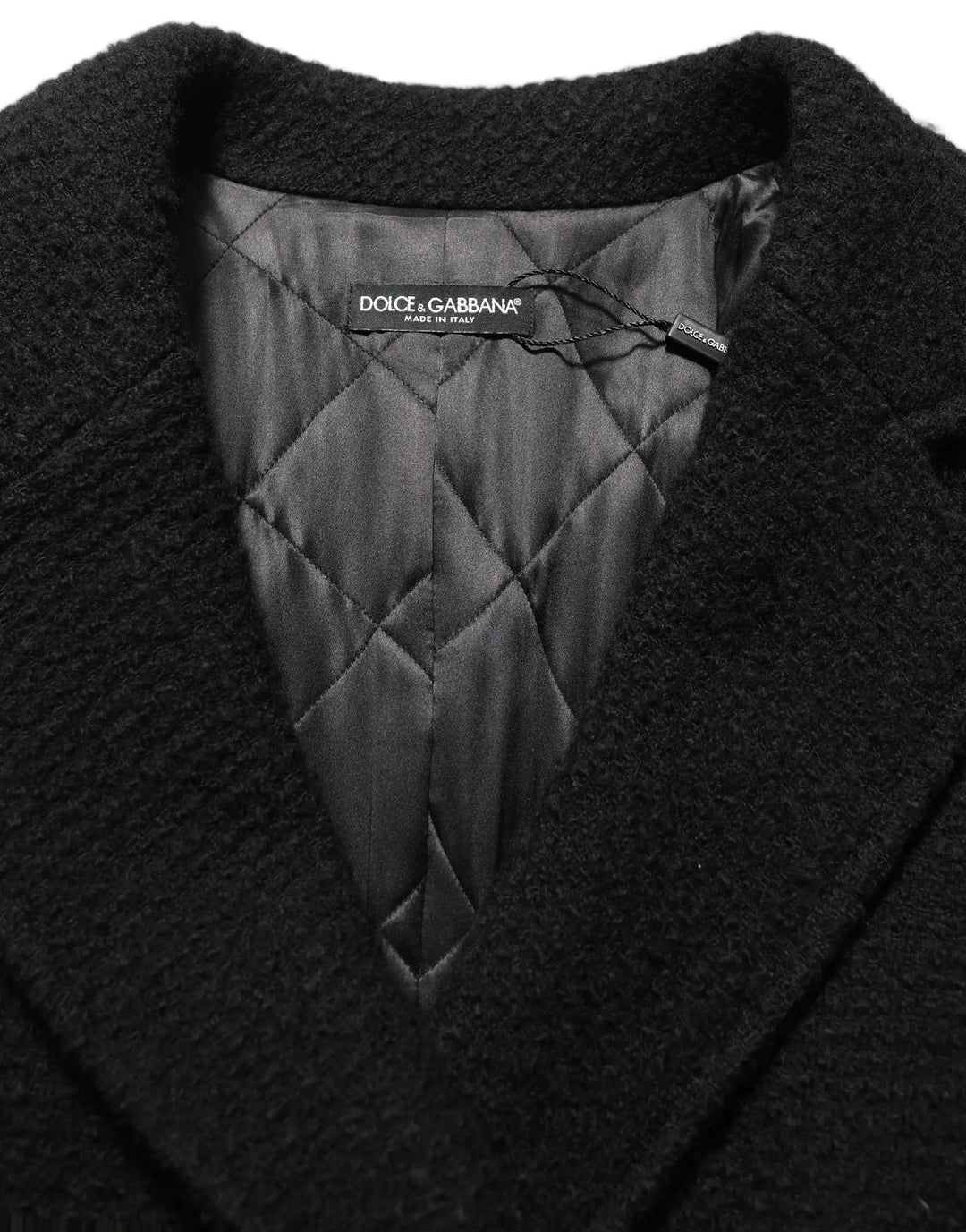 Dolce &amp; Gabbana Black Double Breasted Men Trench Coat Jacket