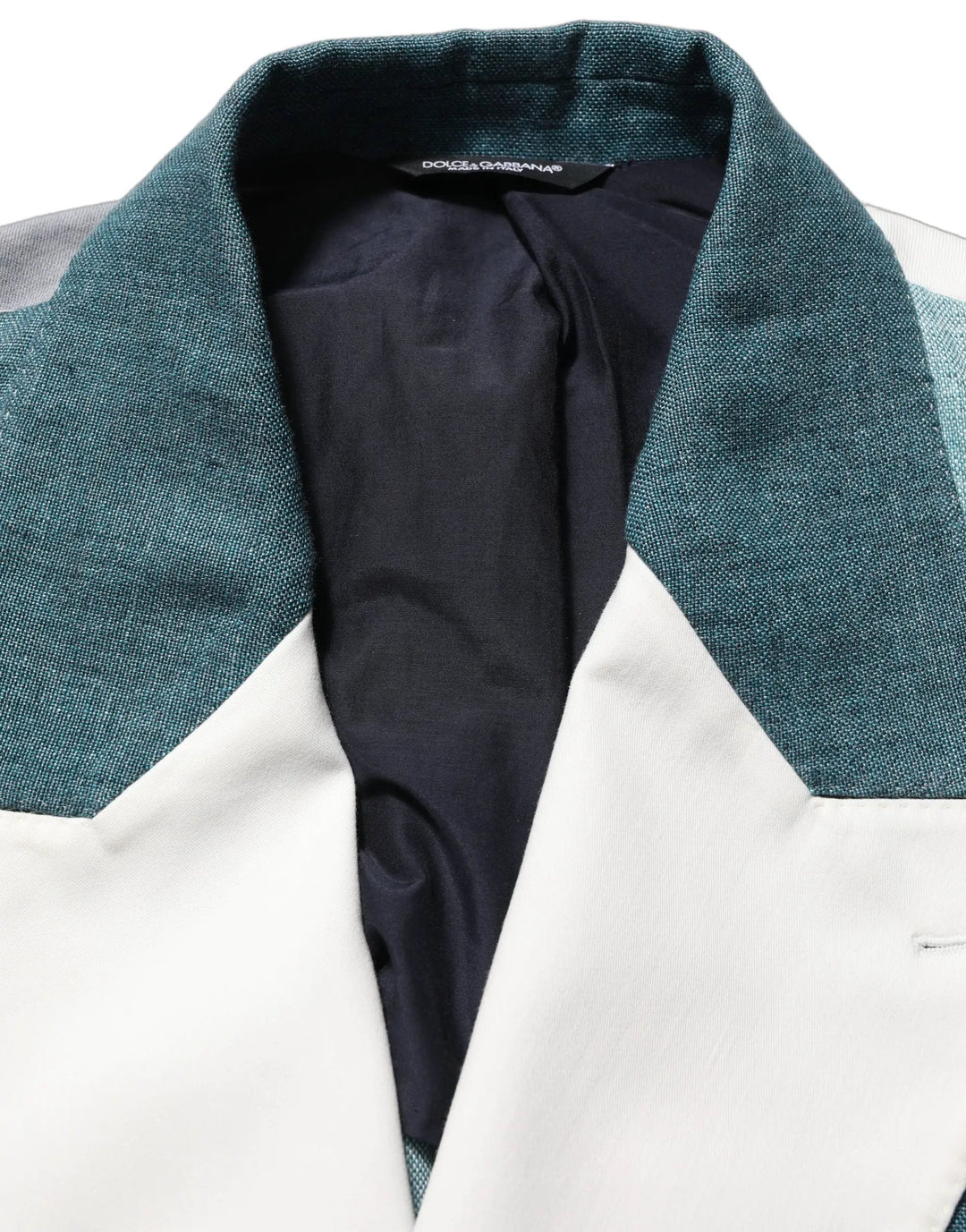Dolce &amp; Gabbana Multicolor Patchwork Linen Double Breasted Jacket