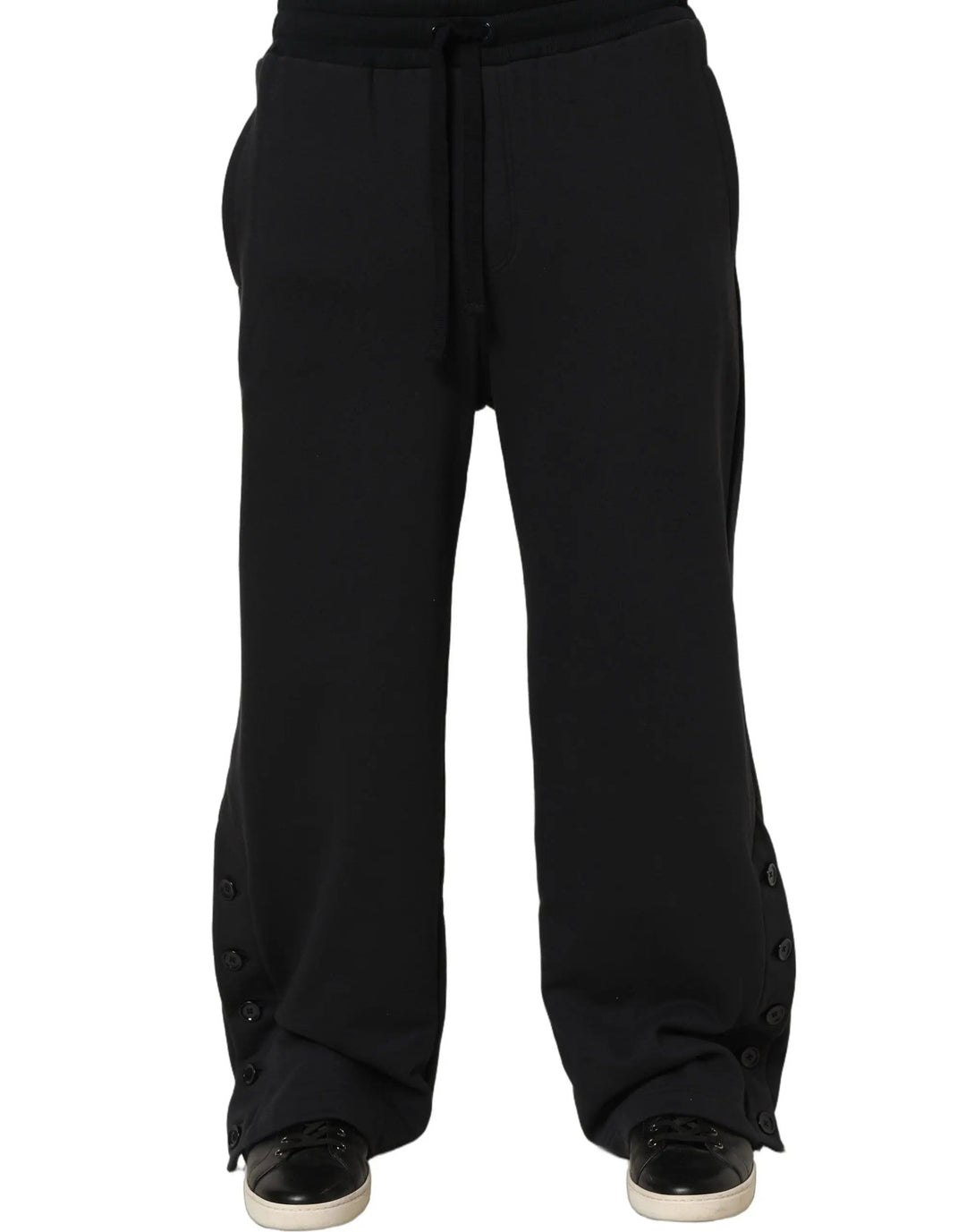 Dolce &amp; Gabbana Black Drawstring Viscose Jogger Men Sweatpants Pants