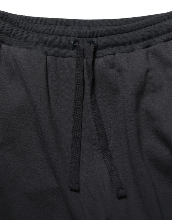 Dolce &amp; Gabbana Black Drawstring Viscose Jogger Men Sweatpants Pants