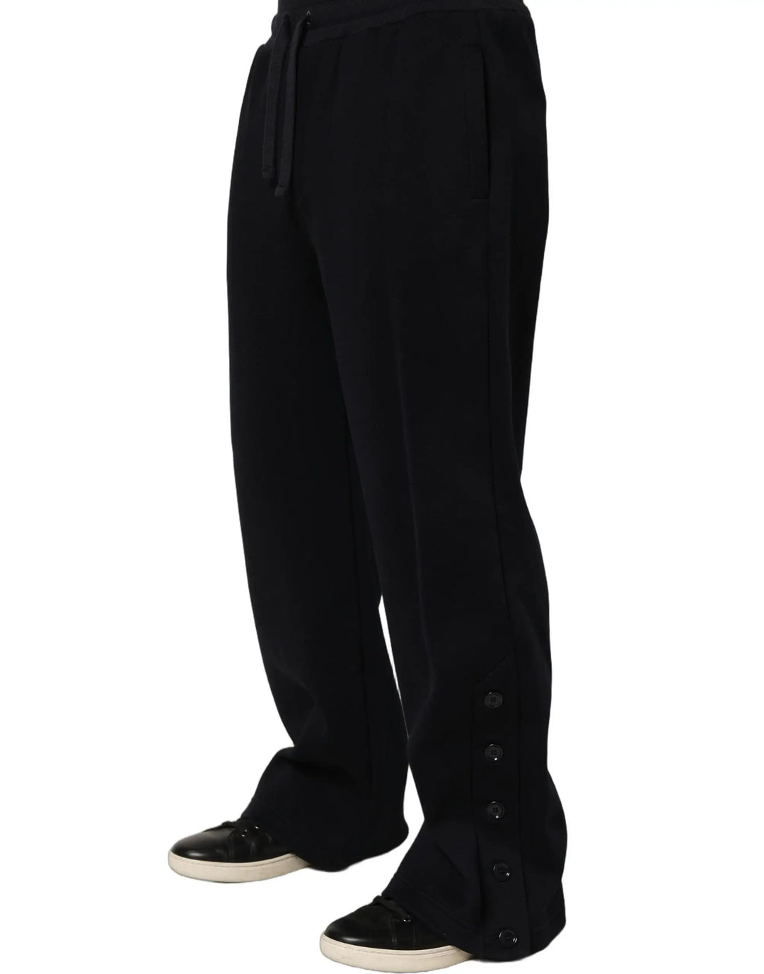 Dolce &amp; Gabbana Black Drawstring Viscose Jogger Men Sweatpants Pants