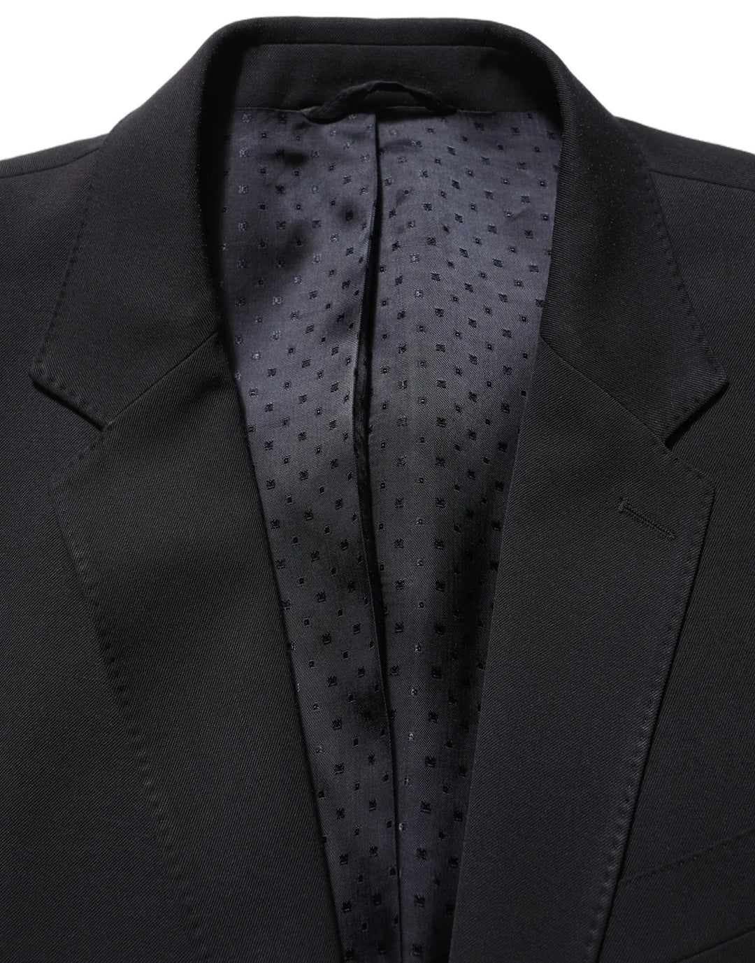 Dolce &amp; Gabbana Black Wool Slim Fit Formal Men 2 Piece Suit